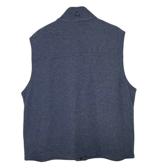 Overland Women's Wool Blend Full Zip Vest Blue Sz XXL Pockets Minimalist - Picture 2 of 8